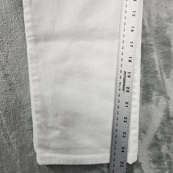 Ella Moss Jeans Womens 6/28 White High Waist Straight Leg Stretch Denim Ankle - Picture 11 of 13